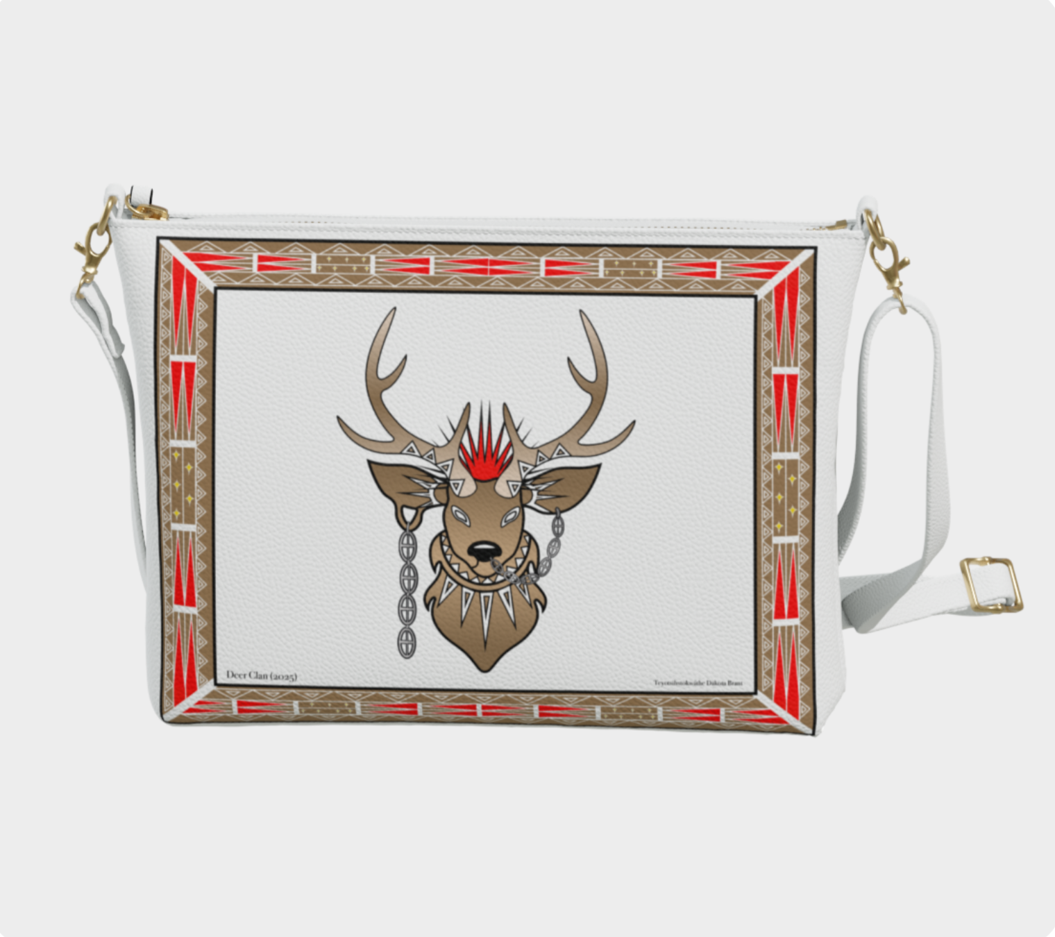 "DEER CLAN" Vegan Leather Crossbody Purse
