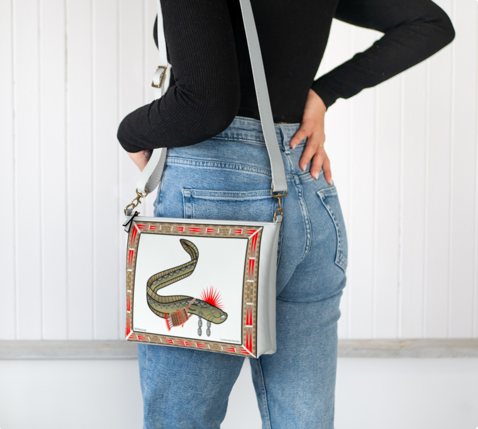 "EEL CLAN" Vegan Leather Crossbody Purse
